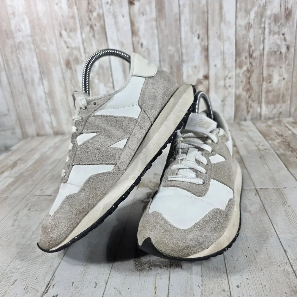 New Balance 237 Womens 6.5 White Grey Suede‎ Retro Running Sneakers MS237SE